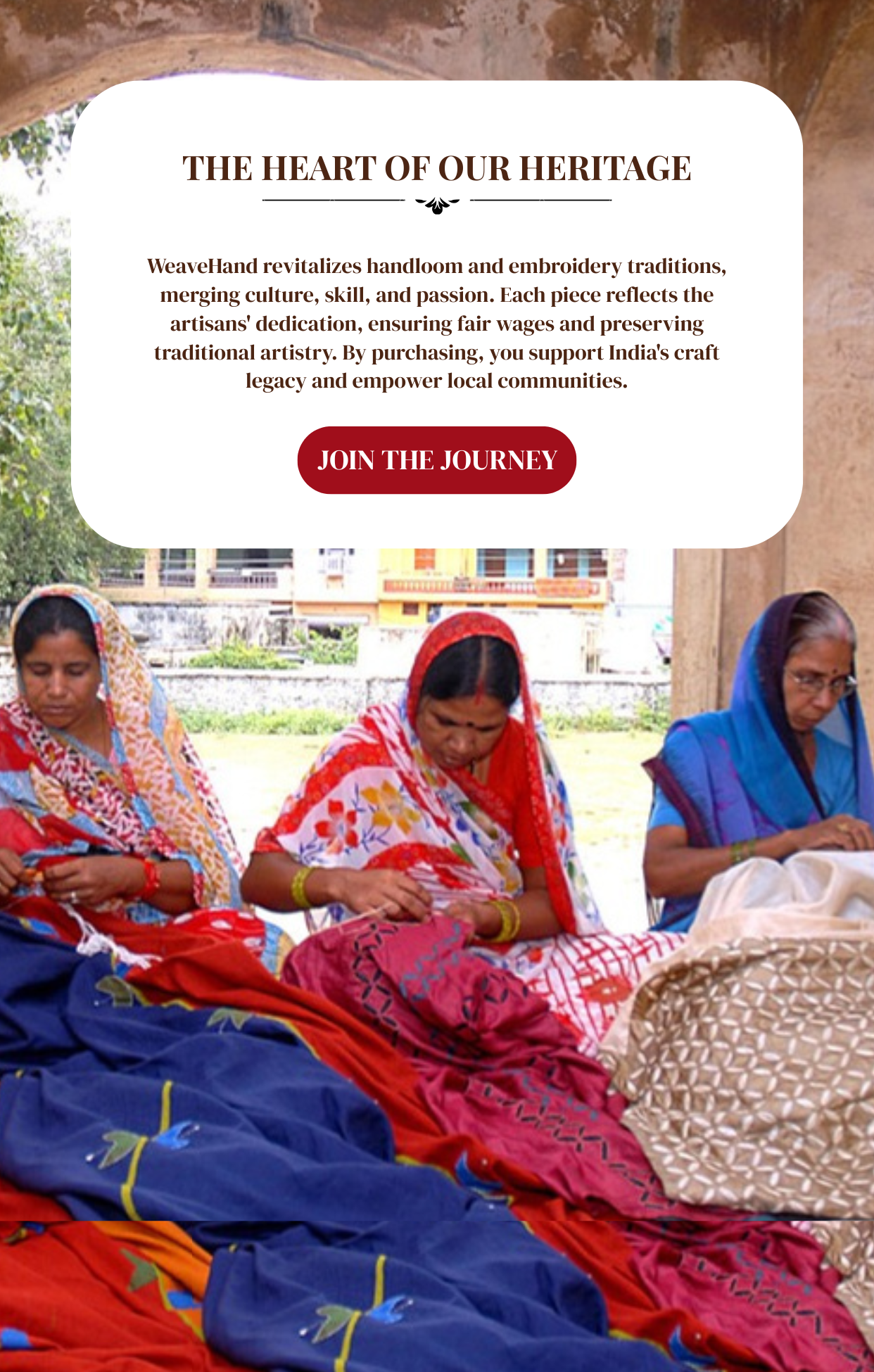 Weave Hand Mobile Banner